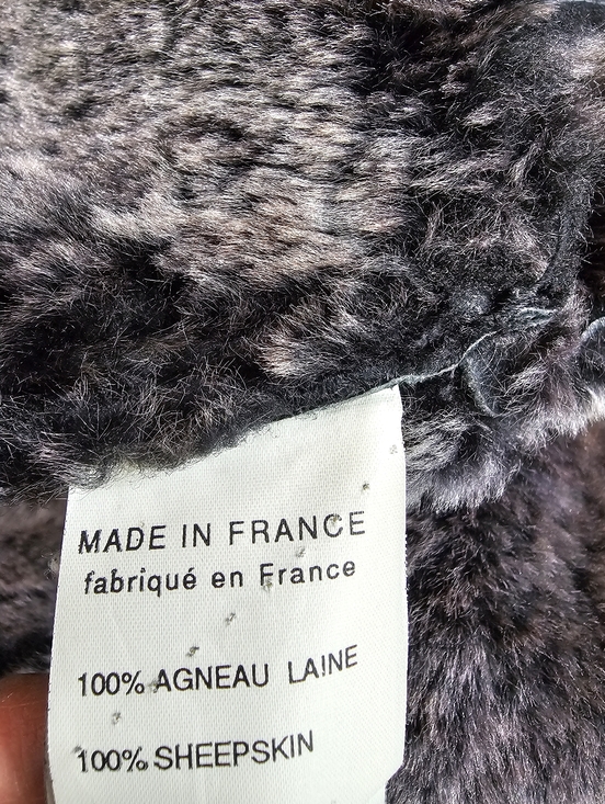 Jekel Vintage Black Sheepskin Suede Shearling Coat with Fur Lining Size 12 - Picture 12 of 12